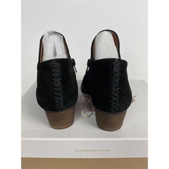 jessica simpson jp drette black cow split suede Sz 6.5M - Picture 5 of 9